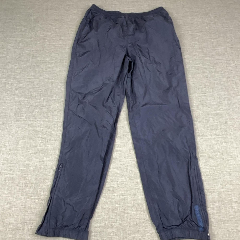 Lauren Ralph Lauren Pants Womens M Petite Blue Nylon Track Elastic Waist Pockets